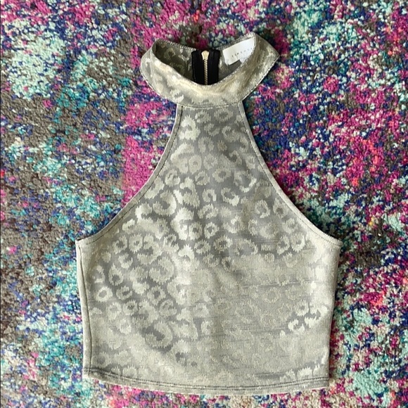 TopShop Metallic Cheetah Halter - Picture 10 of 16